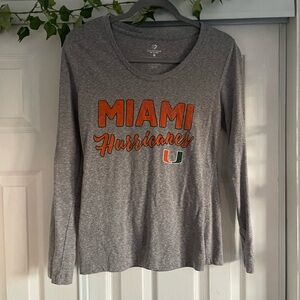 Miami Hurricanes gray long sleeve